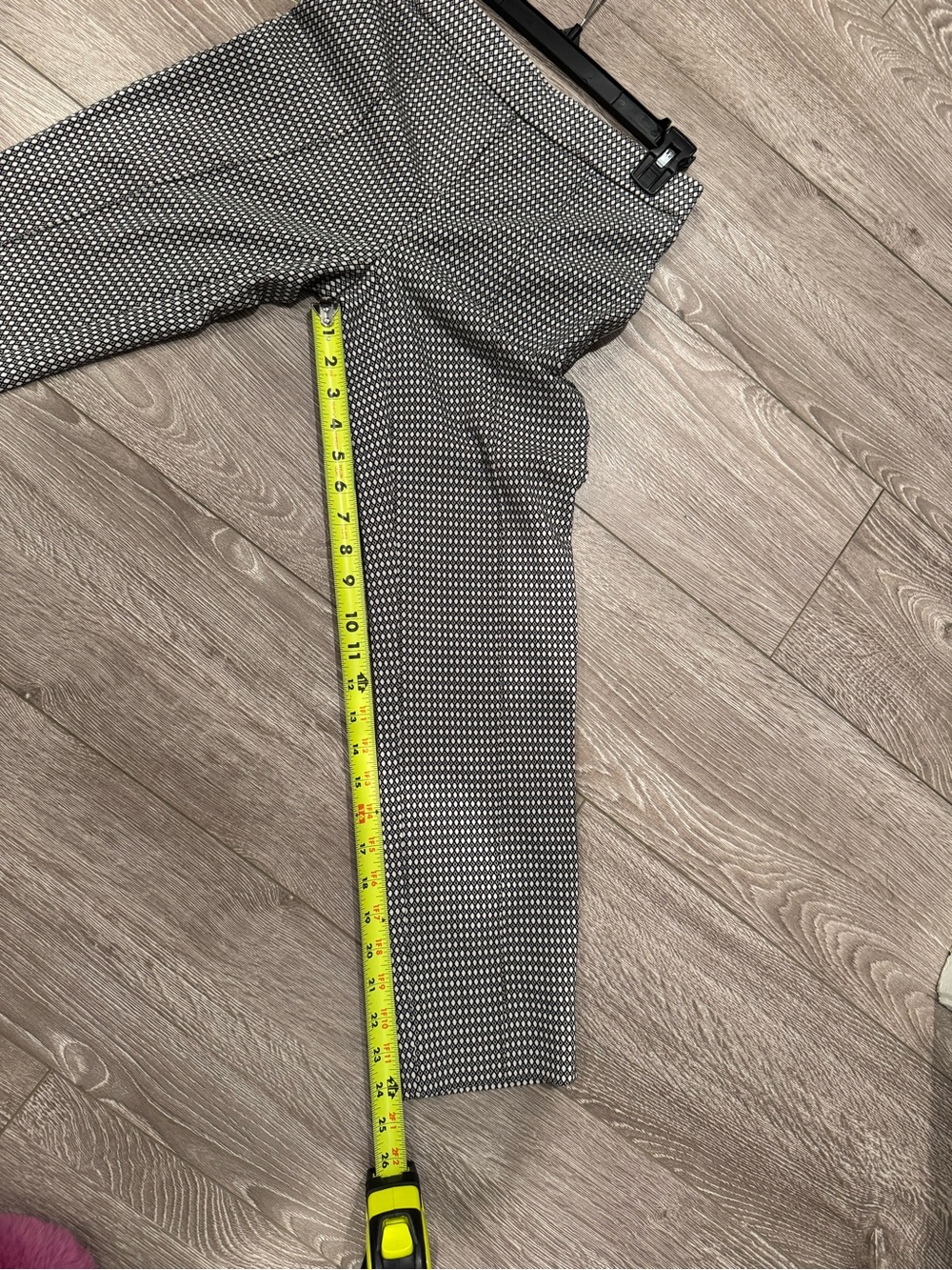 Jules & Leopold Black & White Micro‑Geometric Ankle Pants Old Money Classic - Picture 7 of 8